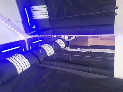 Ein Bett oder Betten in einem Zimmer der Unterkunft Wohnung am Kurpark mit privater Innensauna & LED! Schlüsselbox
