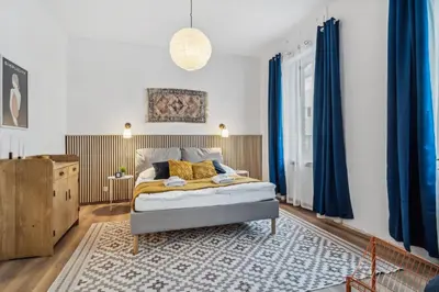 Ein Bett oder Betten in einem Zimmer der Unterkunft Gemütliche & Charmante Wohnung