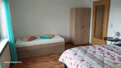 Ein Bett oder Betten in einem Zimmer der Unterkunft Hildes Nest