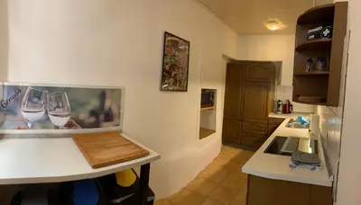 Küche/Küchenzeile in der Unterkunft Ferienhaus Am Balduinstor