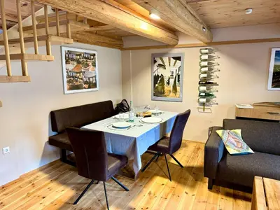 Ein Sitzbereich in der Unterkunft Das besondere Moselhaus-Mosel ultranah Luxus Ferienhaus Mosel