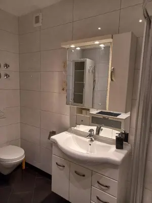 Ein Badezimmer in der Unterkunft Brautröckchen