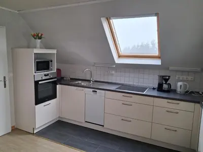 Küche/Küchenzeile in der Unterkunft Ferienwohnung Luise Blum