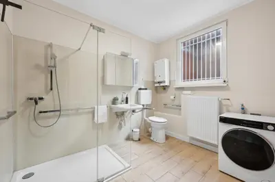 Ein Badezimmer in der Unterkunft Altstadt Apartment am Wasser mit großem Garten
