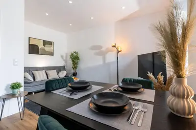 Ein Sitzbereich in der Unterkunft Lava-Loft (Ferienwohnung)