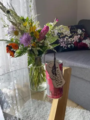 Ein Sitzbereich in der Unterkunft NEU! Ferienwohnung Kleine Auszeit