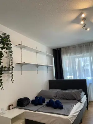 Ein Bett oder Betten in einem Zimmer der Unterkunft Cozy Central Apartment
