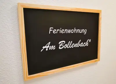 Ein Zertifikat, Auszeichnung, Logo oder anderes Dokument, das in der Unterkunft Ferienwohnung Am Bollenbach ausgestellt ist