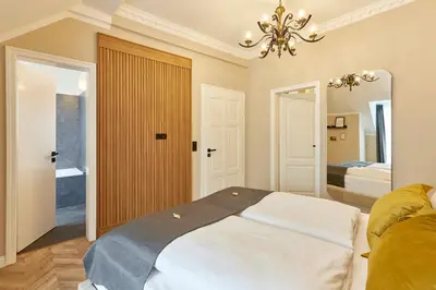 Ein Bett oder Betten in einem Zimmer der Unterkunft Hoffmanns Weinstube
