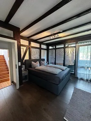 Ein Bett oder Betten in einem Zimmer der Unterkunft Haus Daniela Oberstadt