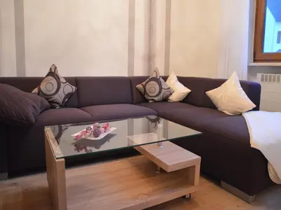 Ein Sitzbereich in der Unterkunft Ferienhaus Paula in Haserich im Hunsrueck