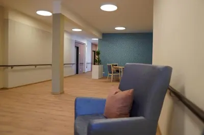 Ein Sitzbereich in der Unterkunft ISA Rheinquartier - Moderne und barrierefreie Ferienapartments