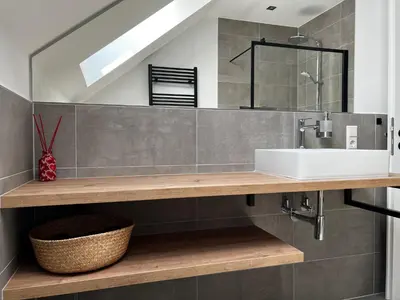 Ein Badezimmer in der Unterkunft Ferienwohnung Weitblick