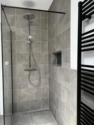 Ein Badezimmer in der Unterkunft Ferienwohnung Weitblick