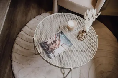 Ein Sitzbereich in der Unterkunft LLR Design Apartment - Soleil Blanc im Zentrum von Koblenz