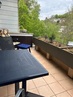 Ein Balkon oder eine Terrasse in der Unterkunft Ferienwohnung Weiss