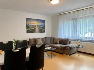 Ein Sitzbereich in der Unterkunft Ferienwohnung Sara