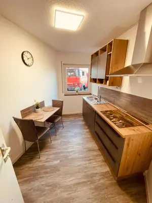 Küche/Küchenzeile in der Unterkunft Ferienwohnung Am Waldesrand