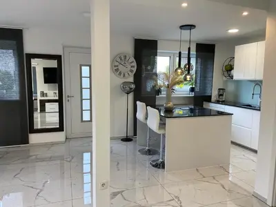 Küche/Küchenzeile in der Unterkunft Ferienwohnung Traumpfad