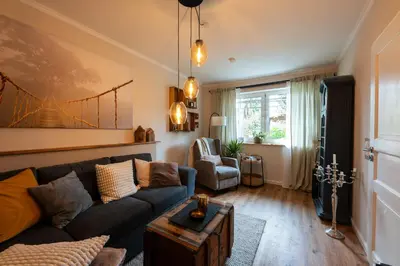 Ein Sitzbereich in der Unterkunft Ferienwohnung MOSELKIND