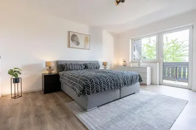 Ein Bett oder Betten in einem Zimmer der Unterkunft Vulkan-Loft