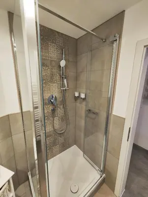 Ein Badezimmer in der Unterkunft Ferienzimmer Geyersberg