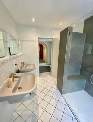 Ein Badezimmer in der Unterkunft Ferienwohnung Lodge 43