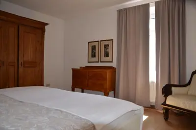Ein Bett oder Betten in einem Zimmer der Unterkunft Appartement am Oranienpark im Kurviertel