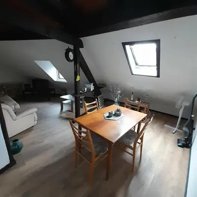 Ein Sitzbereich in der Unterkunft Ferienwohnung 