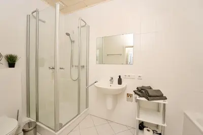 Ein Badezimmer in der Unterkunft Landküche - Ferienwohnung