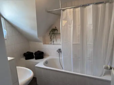 Ein Badezimmer in der Unterkunft Ferienwohnung direkt an der Mosel im Zentrum von Zell