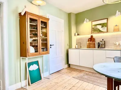 Küche/Küchenzeile in der Unterkunft Historisches Apartment II MINIMALUS