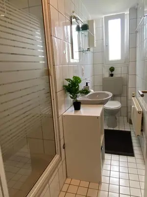Ein Badezimmer in der Unterkunft Appartements am Alten Löhrtor