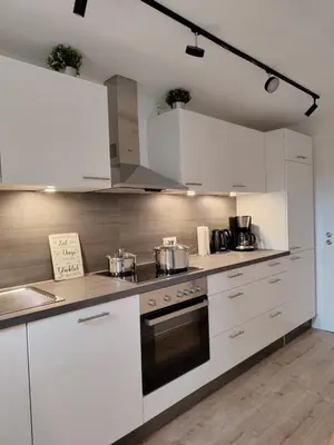 Küche/Küchenzeile in der Unterkunft Ferienwohnung Katharina