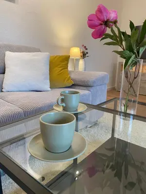 Ein Sitzbereich in der Unterkunft Ferienwohnung Katharina