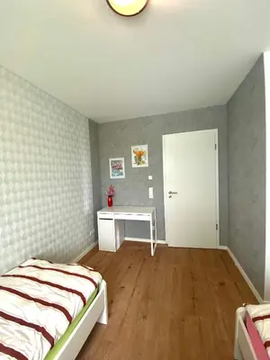 Ein Bett oder Betten in einem Zimmer der Unterkunft Naturnahe Wohnung in Zettingen A
