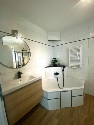 Ein Badezimmer in der Unterkunft Naturnahe Wohnung in Zettingen A