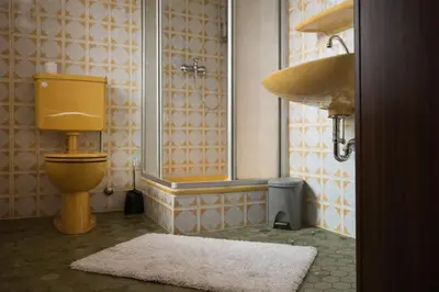 Ein Badezimmer in der Unterkunft Pension zur Quelle