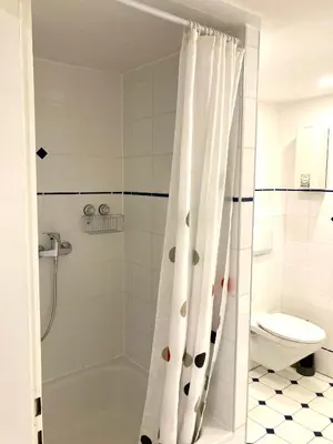 Ein Badezimmer in der Unterkunft Kräuterküche