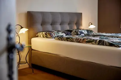 Ein Bett oder Betten in einem Zimmer der Unterkunft SiZ Zeltingen