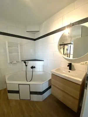 Ein Badezimmer in der Unterkunft Naturnahe Wohnung in Zettingen B