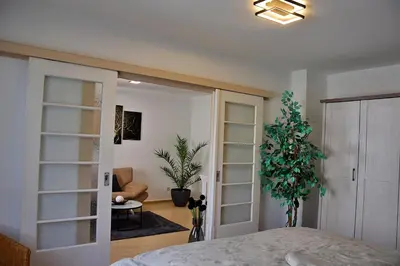 Ein Bett oder Betten in einem Zimmer der Unterkunft Ferienwohnung Luna