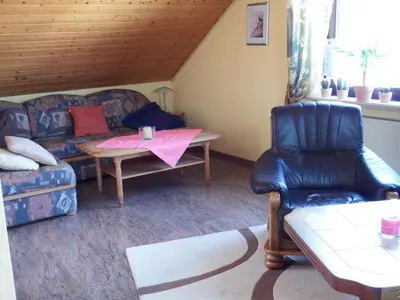 Ein Sitzbereich in der Unterkunft Ferienwohnung Georg