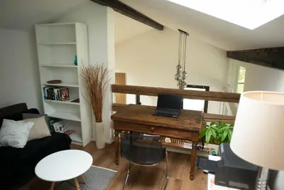 Ein Sitzbereich in der Unterkunft Ferienhaus Eifelfreude