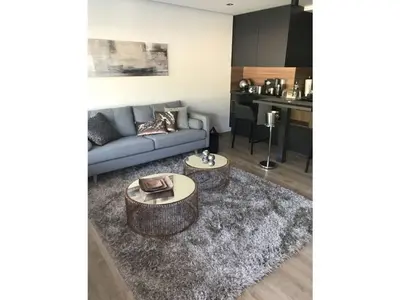 Ein Sitzbereich in der Unterkunft Moselapart II Modern retreat