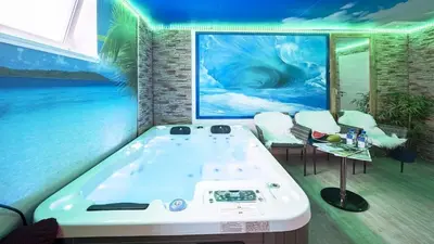 Spa und/oder Wellnesseinrichtungen in der Unterkunft Ferienwohnung Studio Vulkanpanorama - im Maarberg Resort - in Schalkenmehren am See