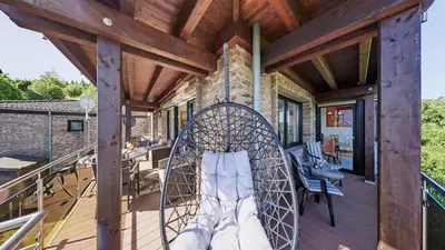 Ein Balkon oder eine Terrasse in der Unterkunft Ferienwohnung Seeblick II