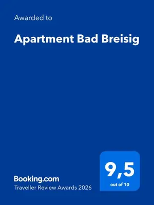 Ein Zertifikat, Auszeichnung, Logo oder anderes Dokument, das in der Unterkunft Apartment Bad Breisig ausgestellt ist