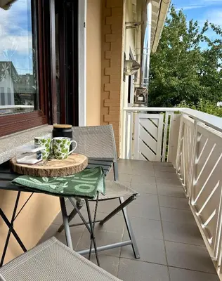 Ein Balkon oder eine Terrasse in der Unterkunft Ludwinas Pfingststube