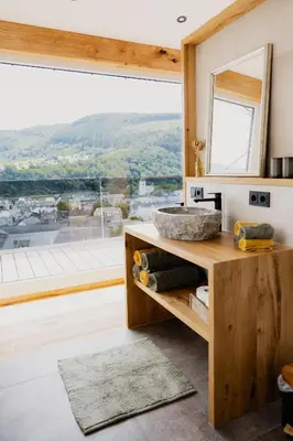 Küche/Küchenzeile in der Unterkunft MoseLay Ferienwohnung Appartement